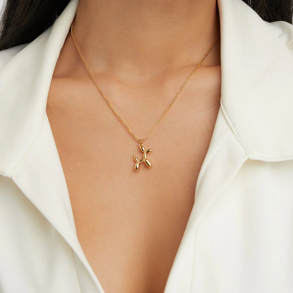 Gold Balloon Animal Necklace - Image 2