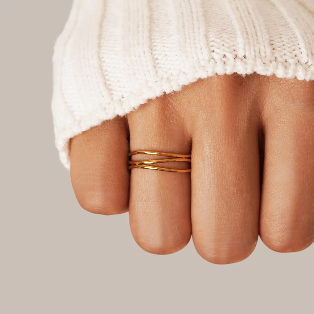 Gold Infinity Loop Ring - Image 2