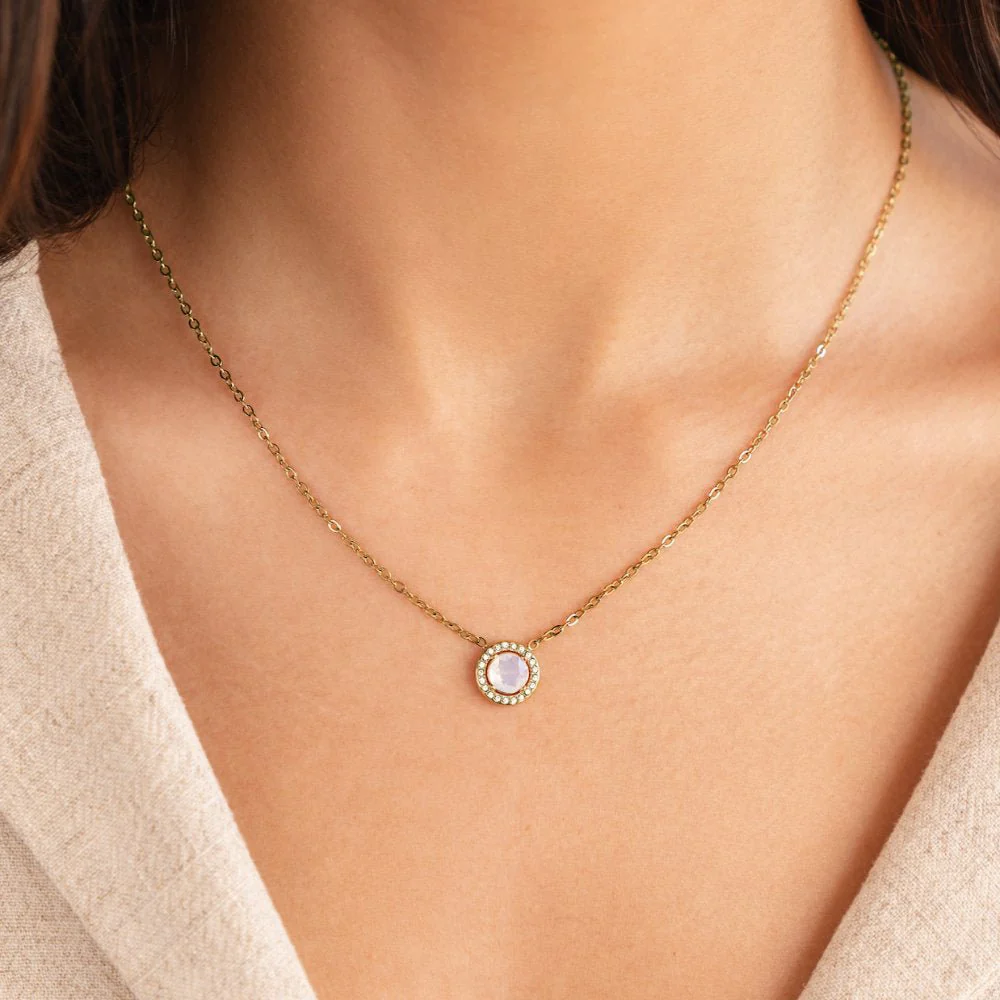 Gold Monet Crystal Necklace - Image 2