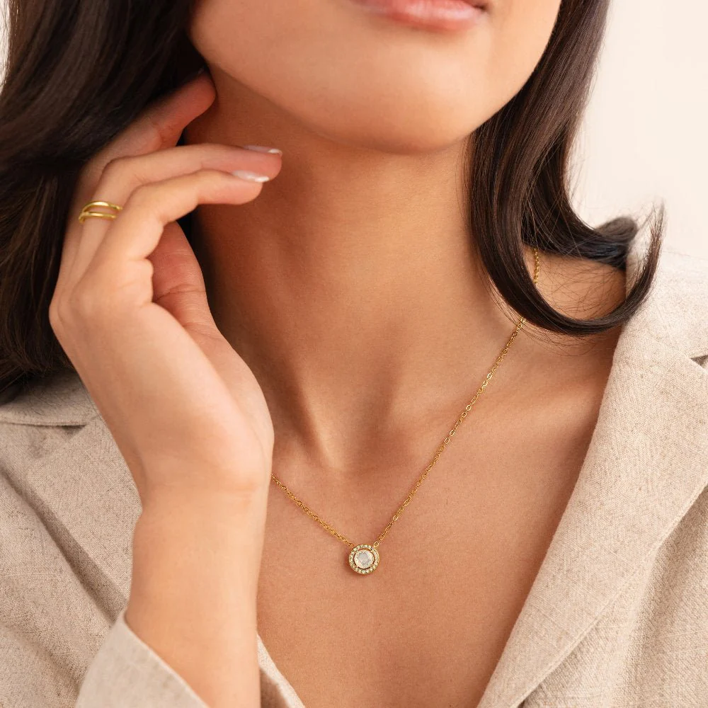 Gold Monet Crystal Necklace - Image 3