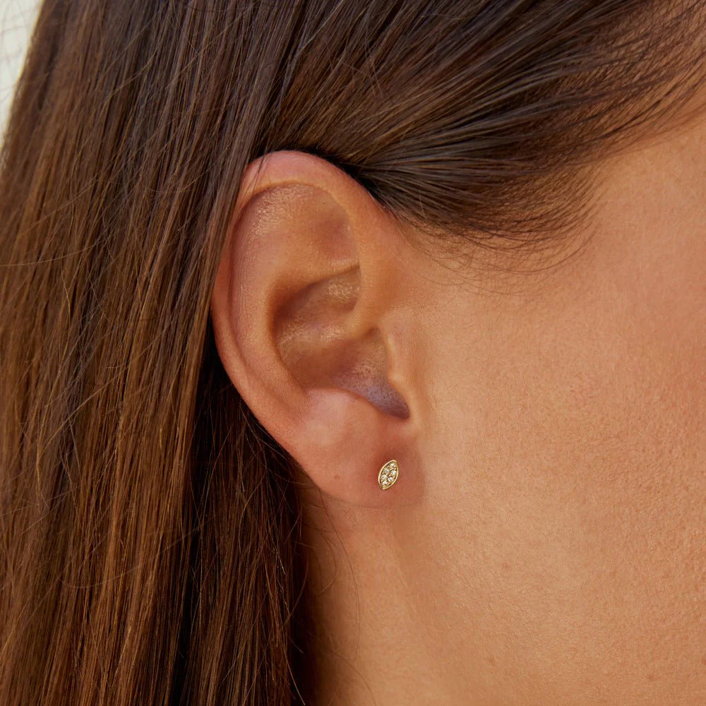 Gold Montana Stud Earrings - Image 2