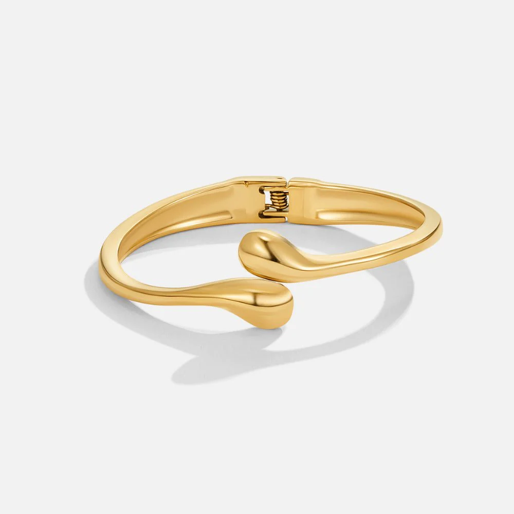 Gold Teardrop Bangle - Image 4