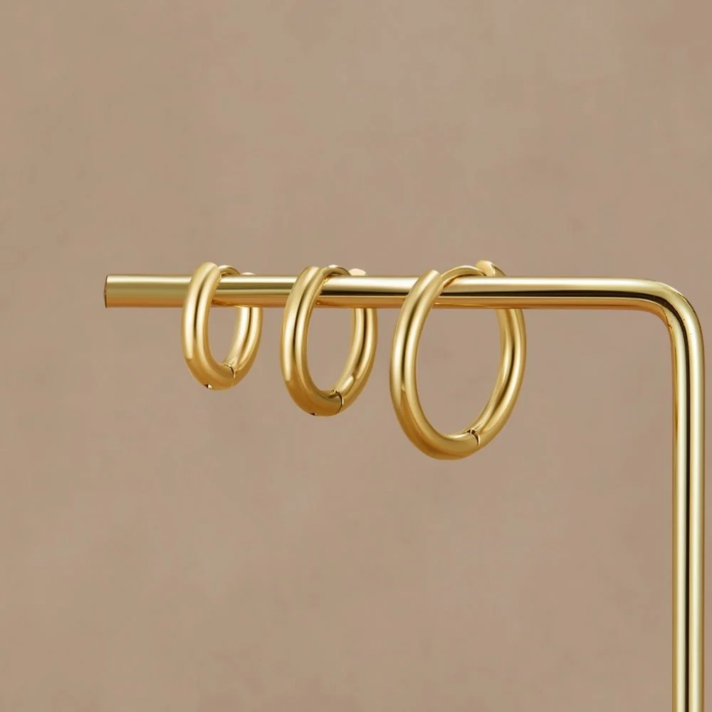 Gold Trio Mini Hoop Set - Image 3