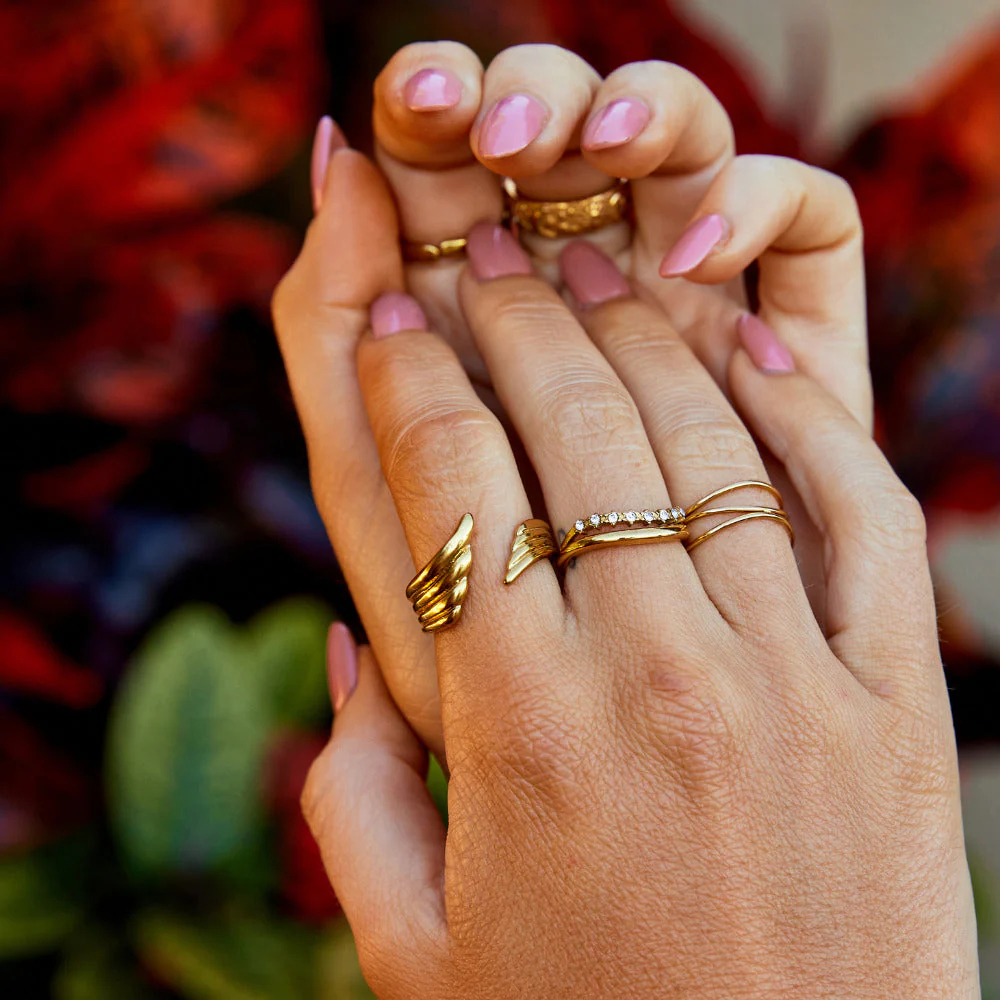 Golden Angel Wing Wrap Ring - Image 4