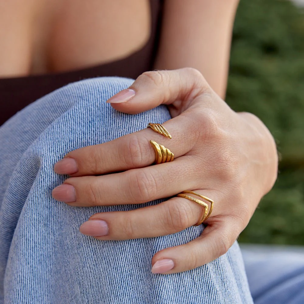 Golden Angel Wing Wrap Ring - Image 5