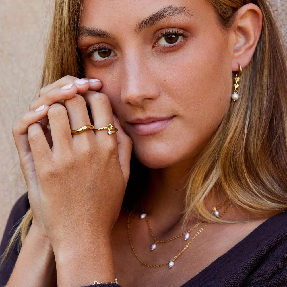 Golden Bloom Petal Ring - Image 3