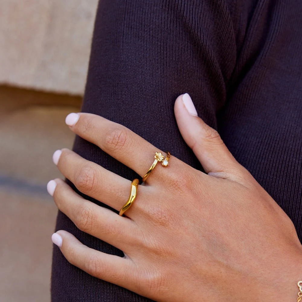 Golden Bloom Petal Ring - Image 5