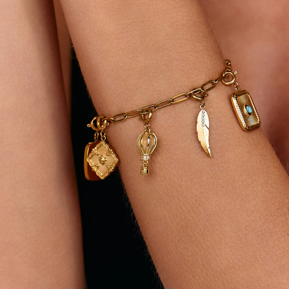 Golden Hot Air Balloon Charm - Image 2