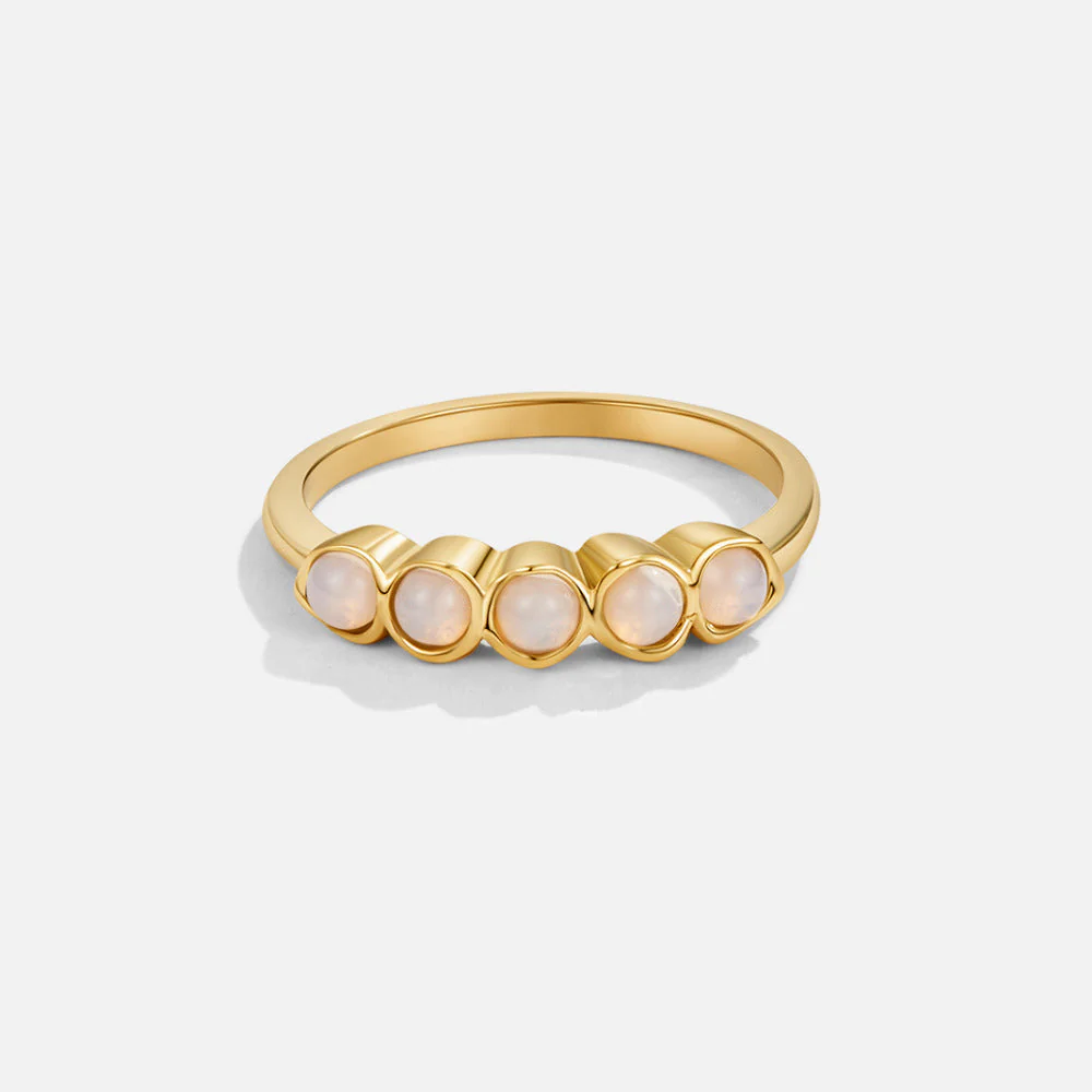Golden Moonstone Eternity Ring - Image 3