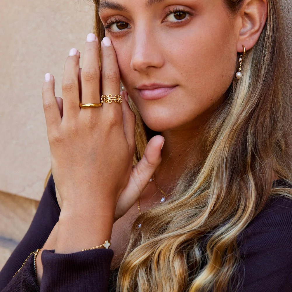 Golden Wildflower Infinity Ring - Image 7