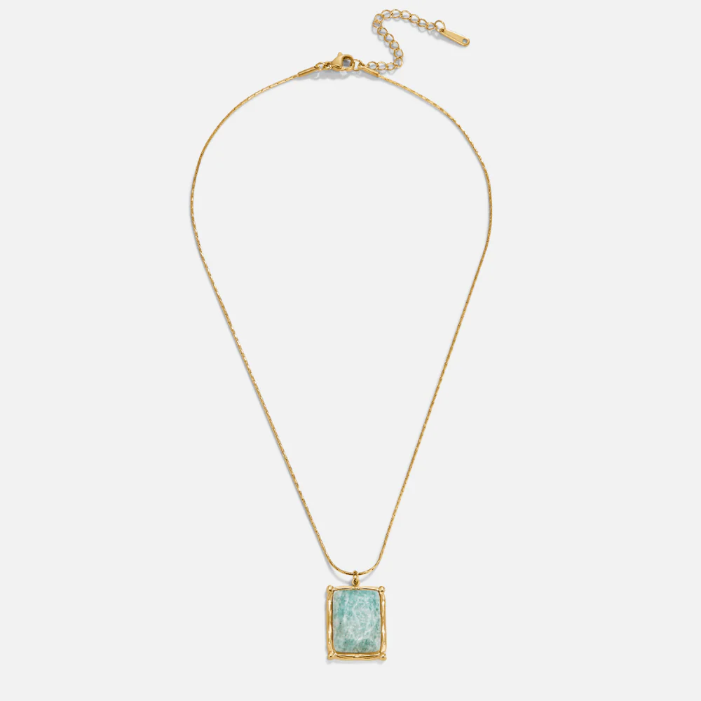 Green Amazonite Pendant Necklace - Image 4