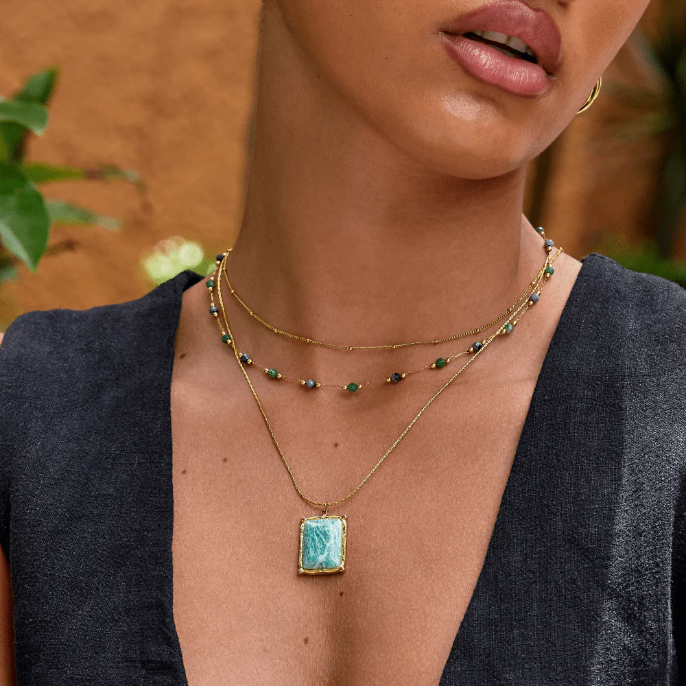Green Amazonite Pendant Necklace - Image 6