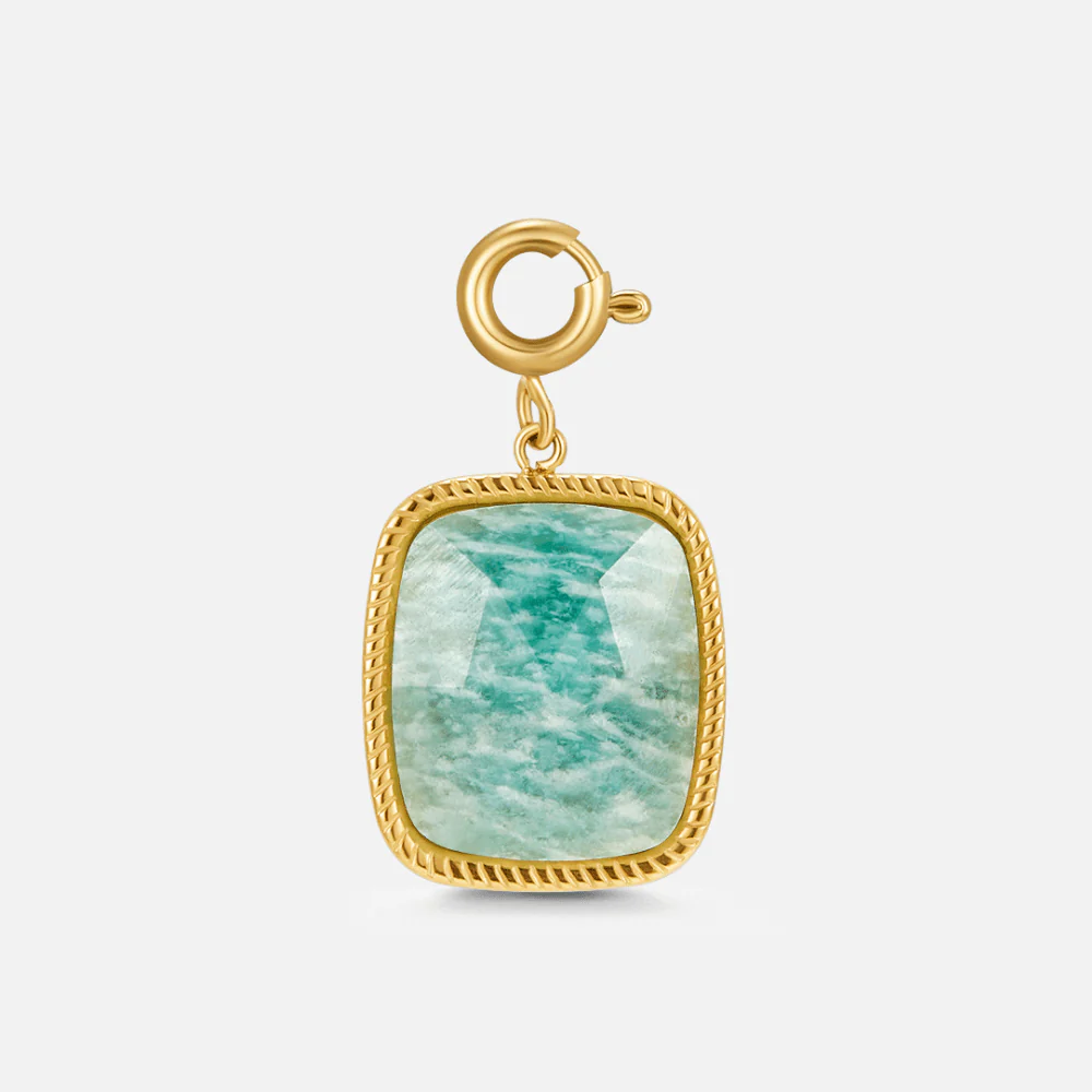 Green Amazonite Stone Charm