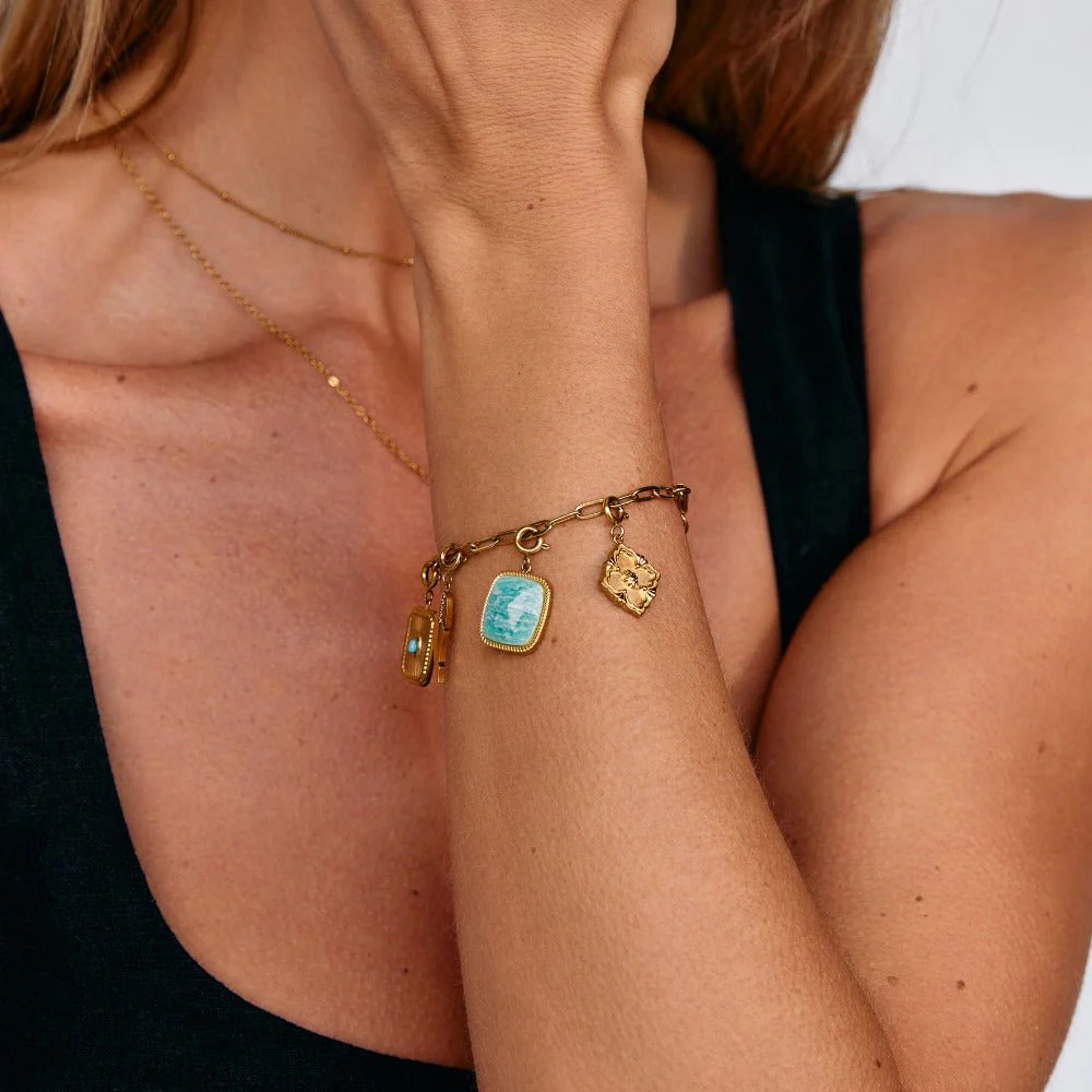 Green Amazonite Stone Charm - Image 7