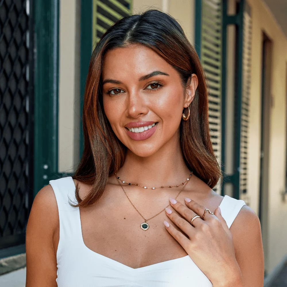 Green Aventurine Coin Necklace - Image 3