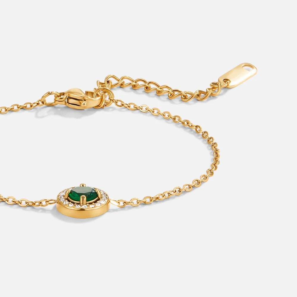 Green Emerald Crystal Bracelet - Image 3