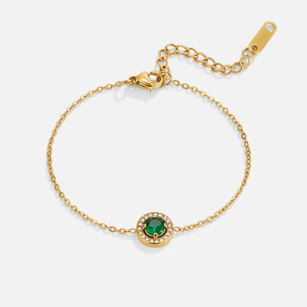Green Emerald Crystal Bracelet - Image 5