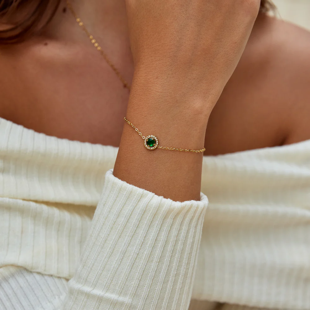 Green Emerald Crystal Bracelet - Image 7