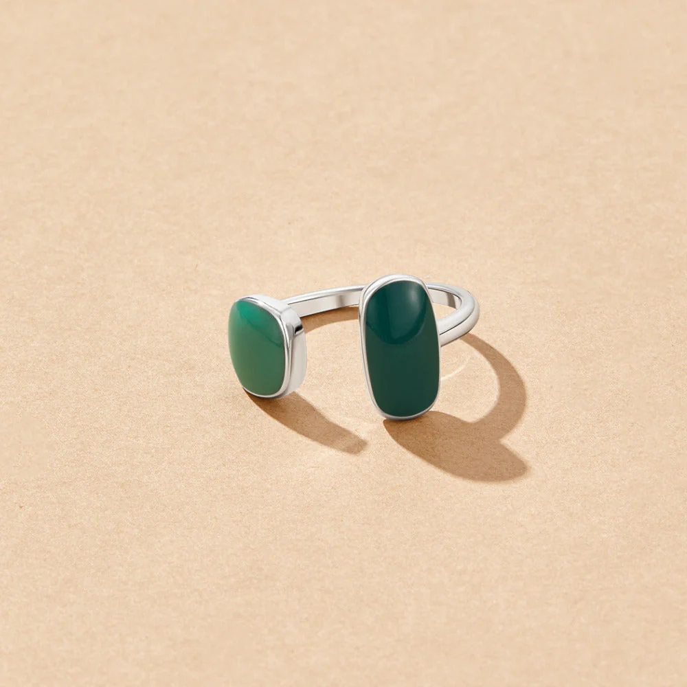 Green Willow Silver Wrap Ring - Image 3