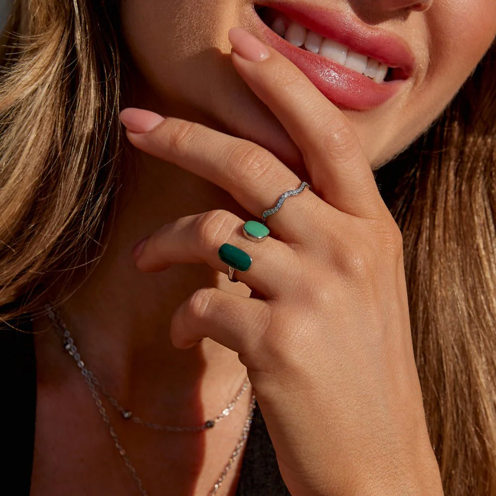 Green Willow Silver Wrap Ring - Image 4