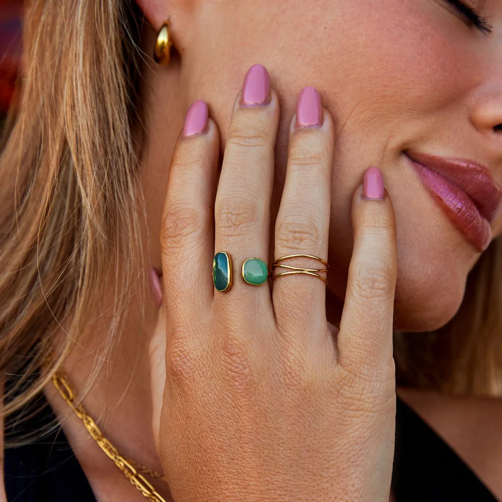 Green Willow Wrap Ring - Image 2
