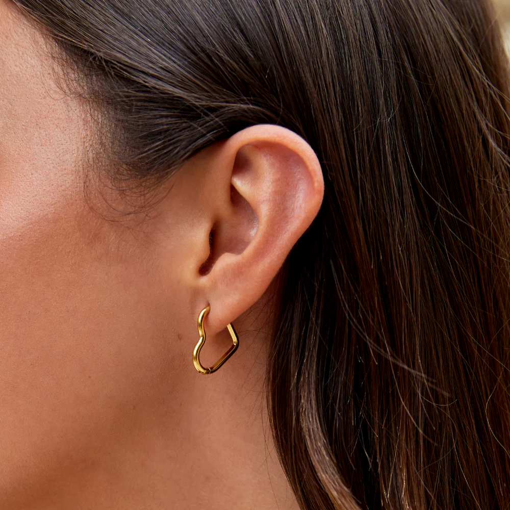 Heart Gold Hoops - Image 2