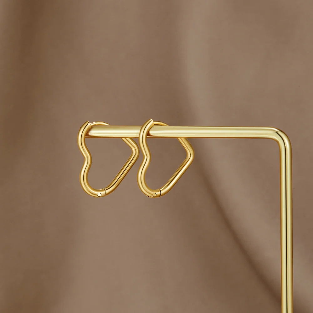 Heart Gold Hoops - Image 4