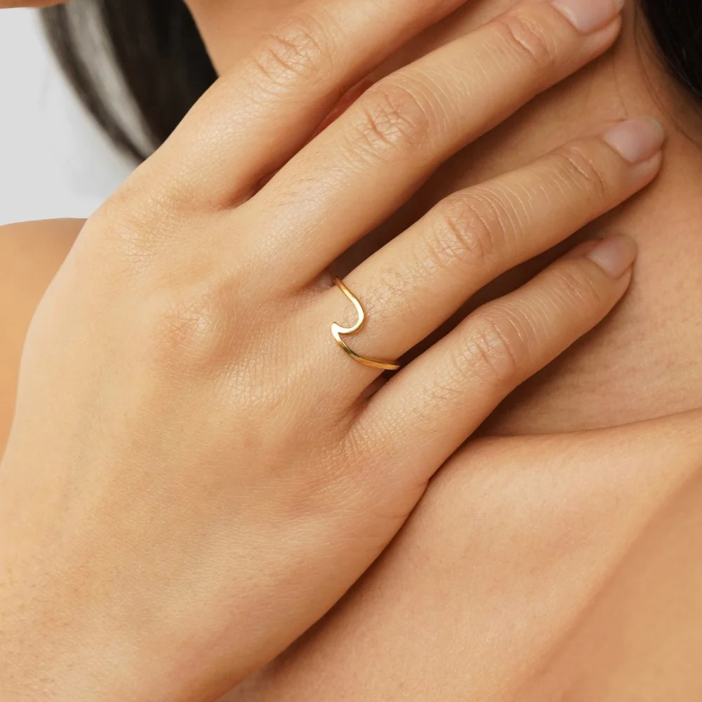 Imari Gold Wave Ring - Image 3