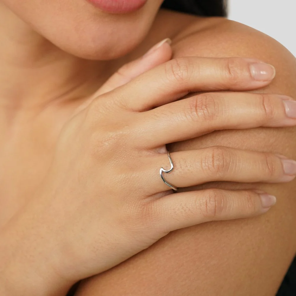 Imari Silver Wave Ring - Image 3