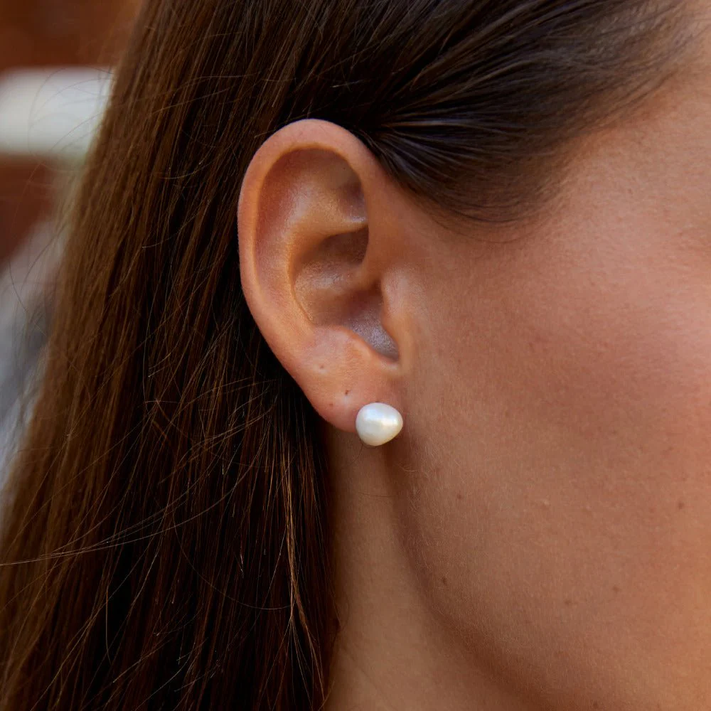 Ina Pearl Stud Earrings - Image 2