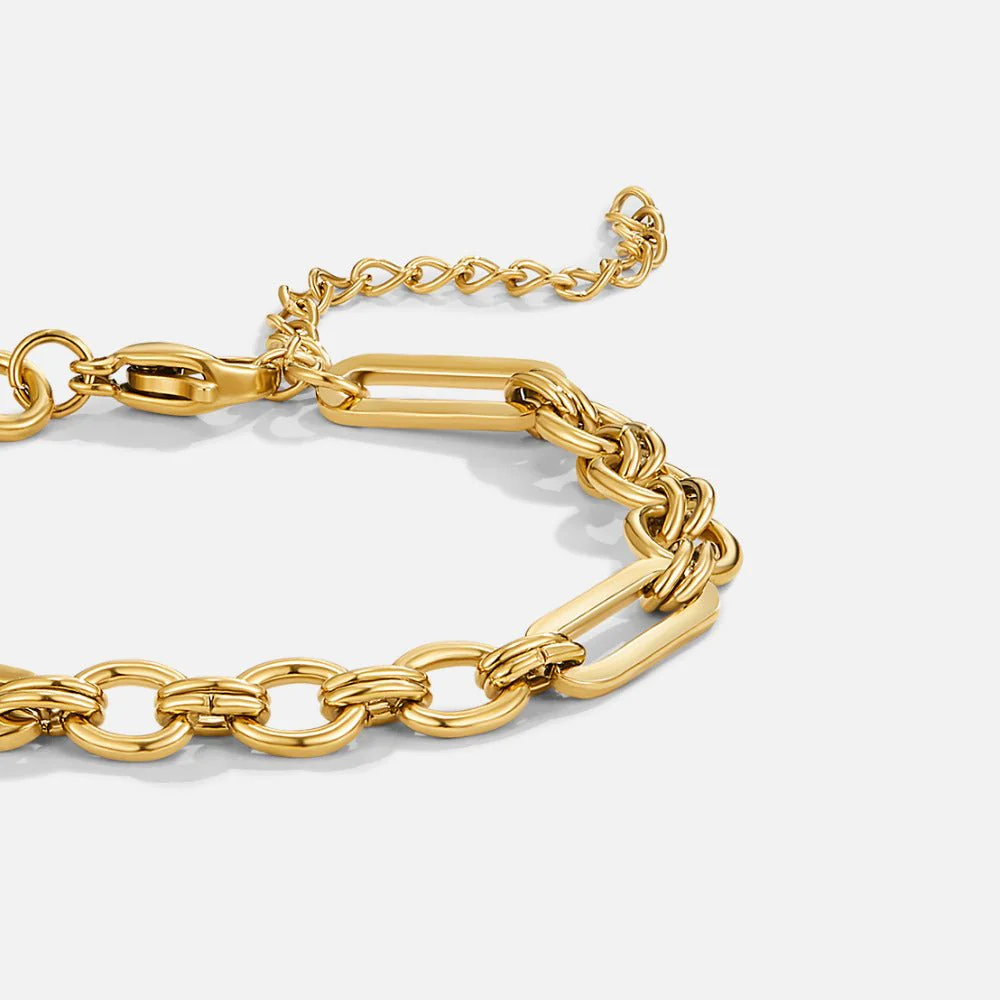 Iris Chunky Gold Bracelet - Image 4