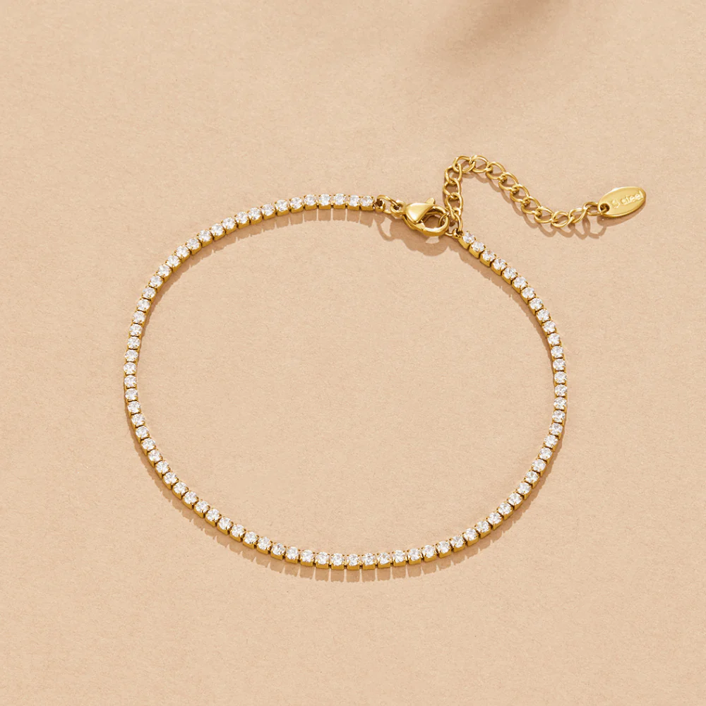 Cordelia Gold Tennis Anklet - Image 2