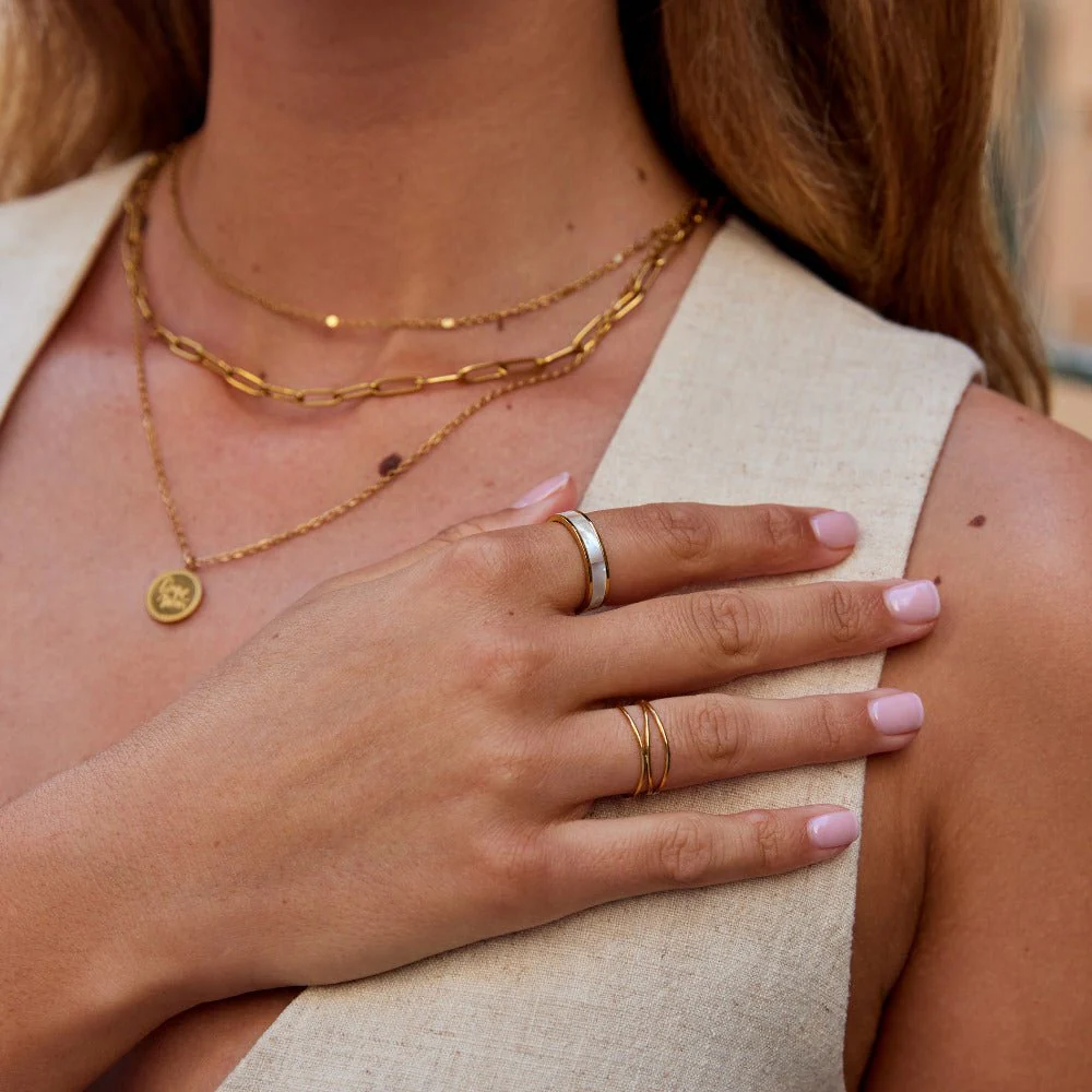 Ivory Pearl Gold Ring - Image 2