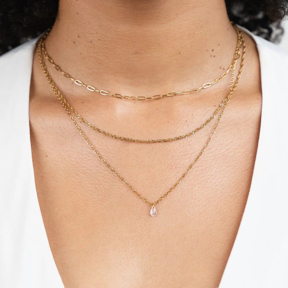 Jana Triple Chain Necklace - Image 6