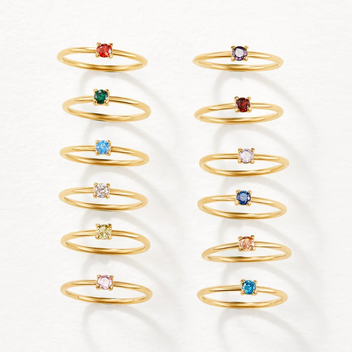 January Birthstone 18K Gold Ring - Image 3