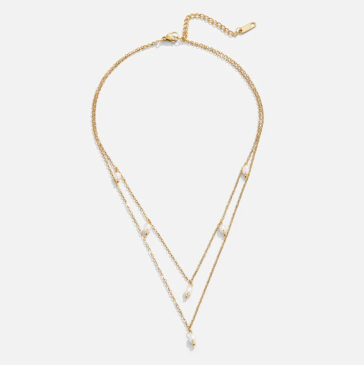 Kayla Pearl Drop Layered Necklace - Image 6