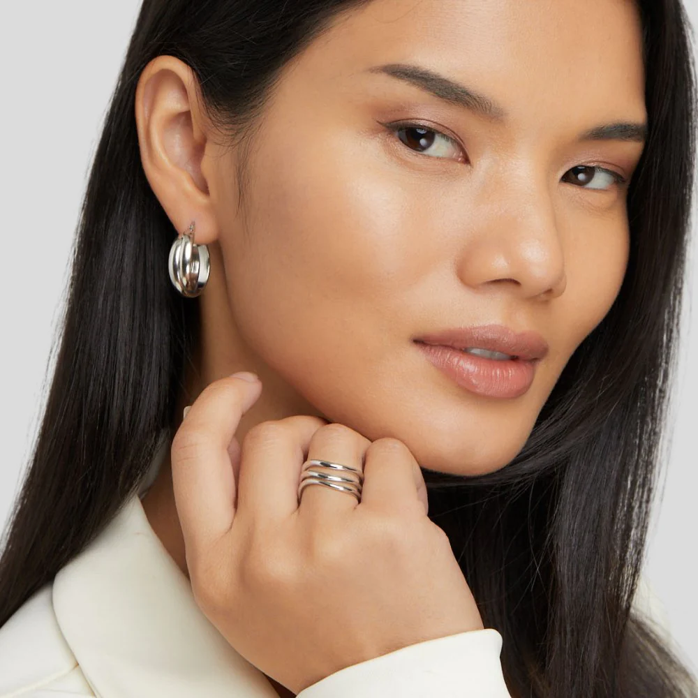 Kiya Layered Silver Ring - Image 3