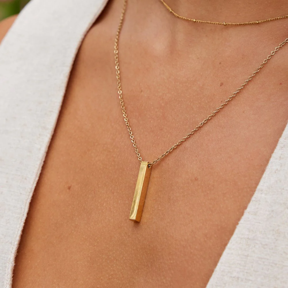 Lala Gold Bar Necklace - Image 2