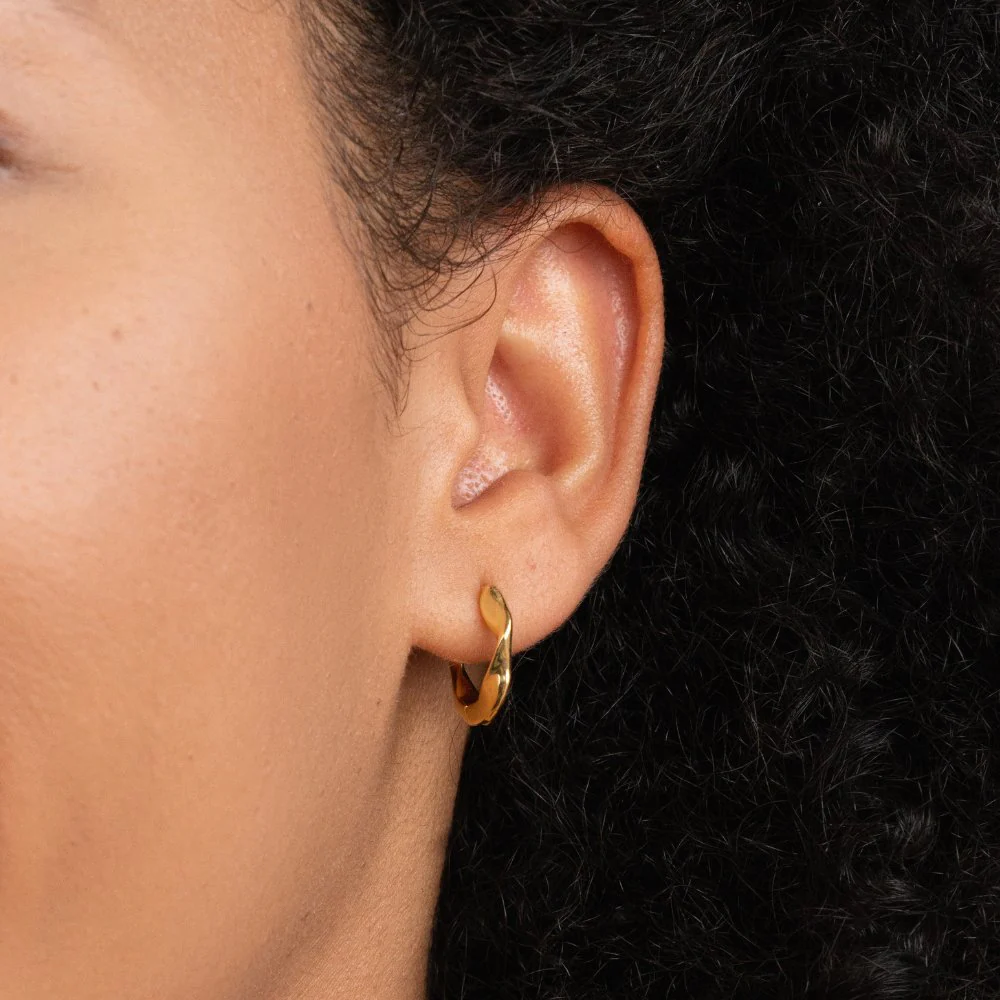 Lala Twisted Hoop Earrings - Image 3