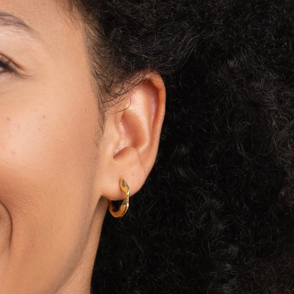 Lala Twisted Hoop Earrings - Image 4