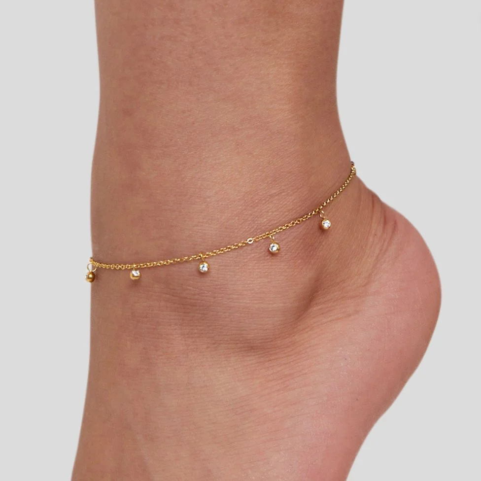Lana Crystal Droplet Anklet - Image 2