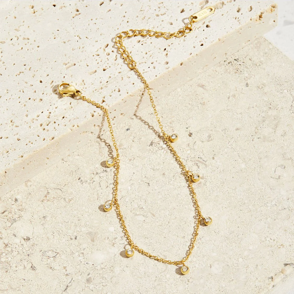 Lana Crystal Droplet Anklet - Image 4