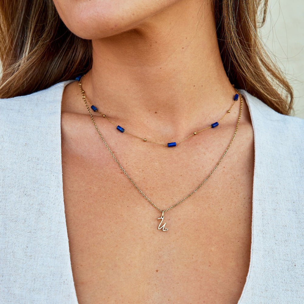 Lapiz Lazuli Bead Necklace - Image 2