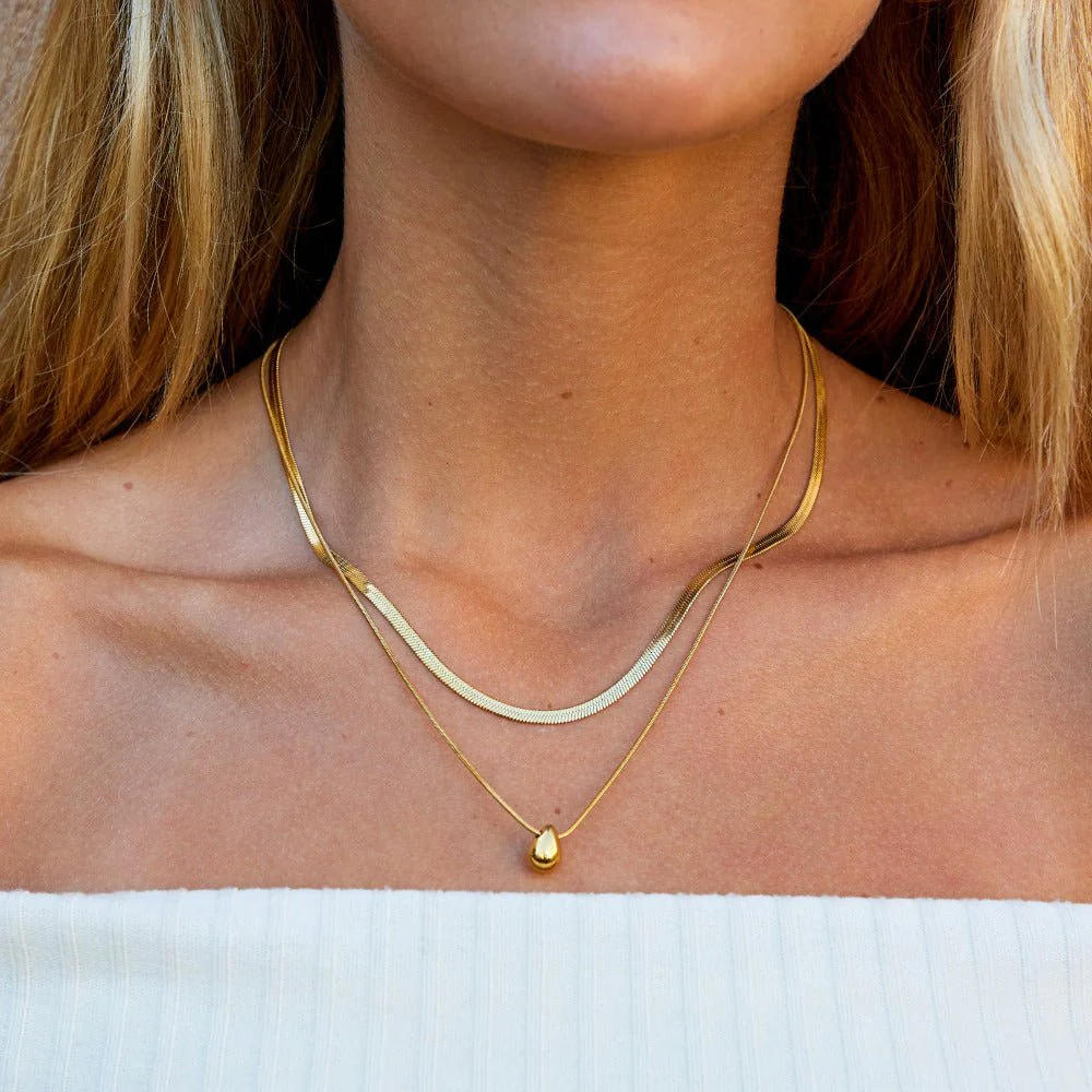 Layered Bella Teardrop Necklace - Image 2