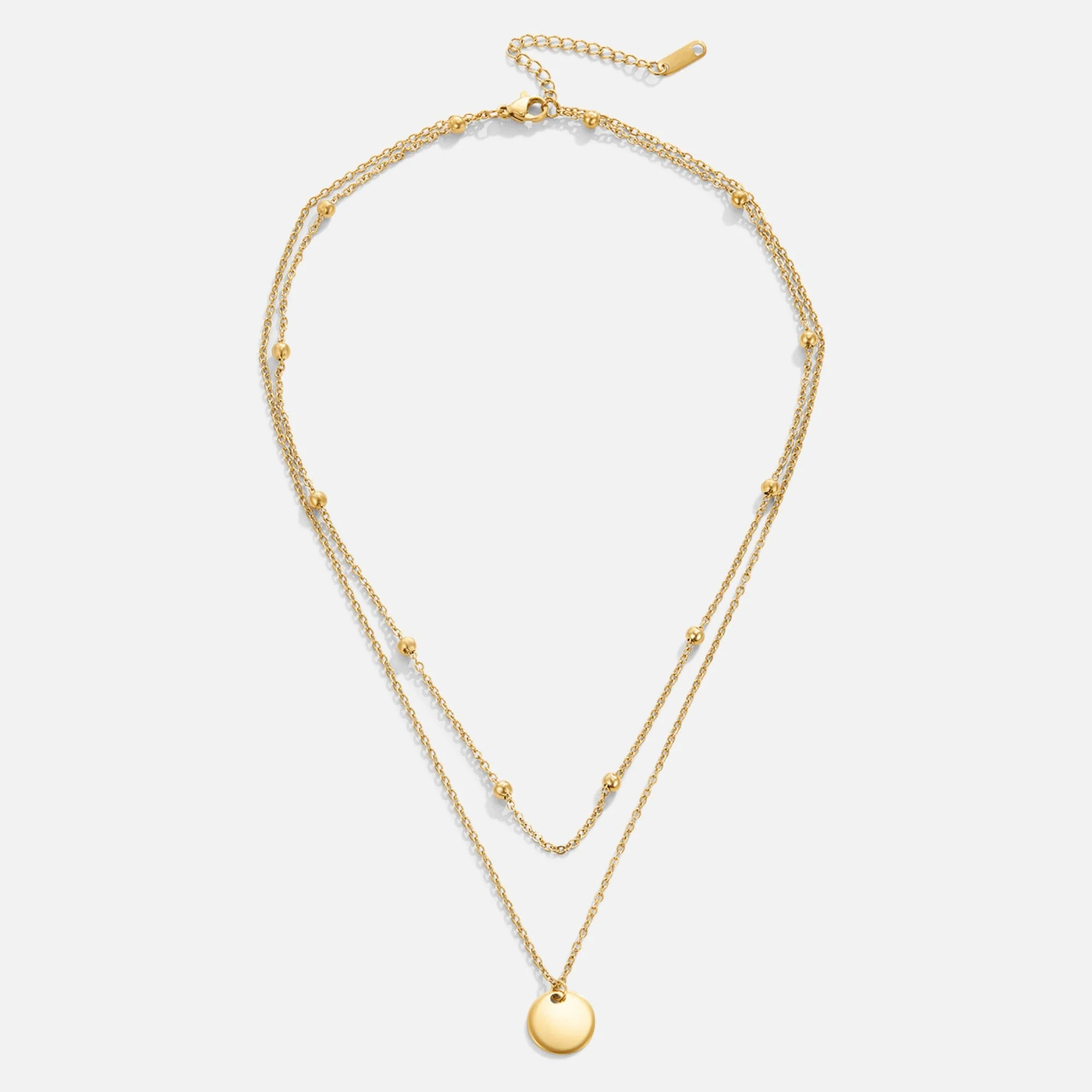 Layered Disc Necklace - Image 4