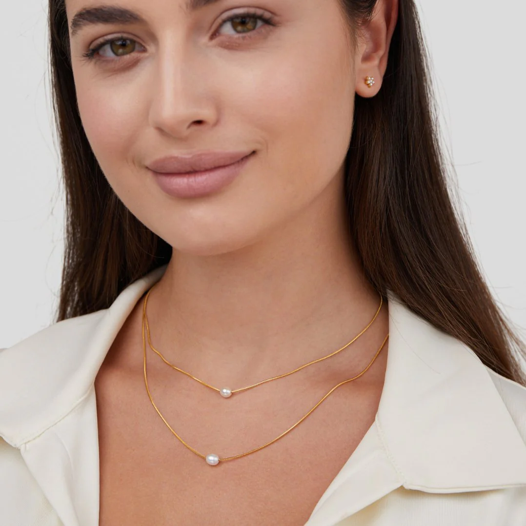 Layered Freshwater Pearl Necklace - Image 4