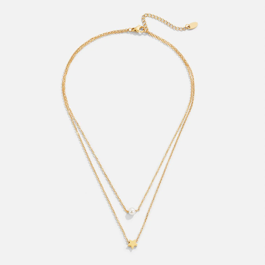Layered Gold Star & Pearl Necklace - Image 4