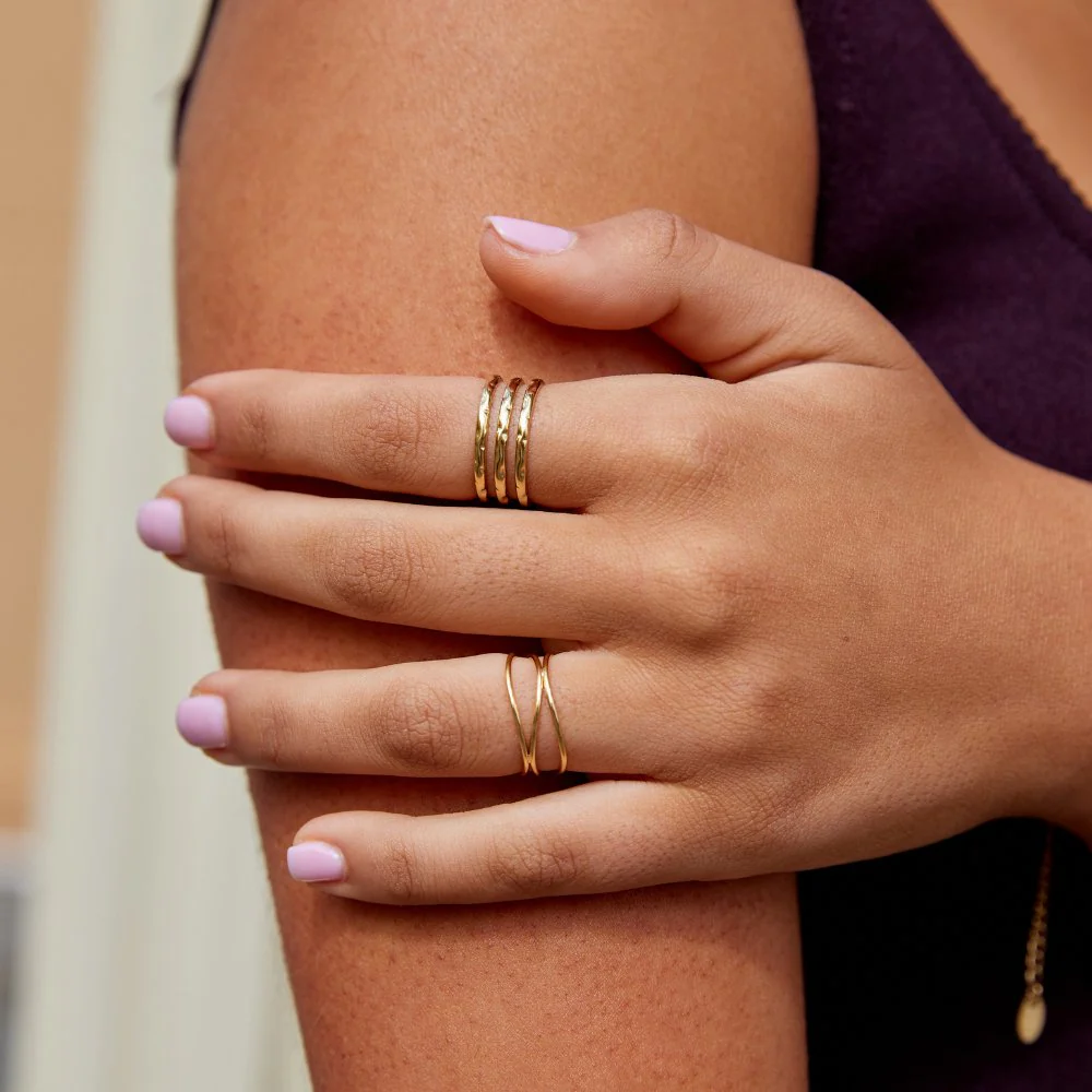 Ohio Layered Gold Ring - Image 3