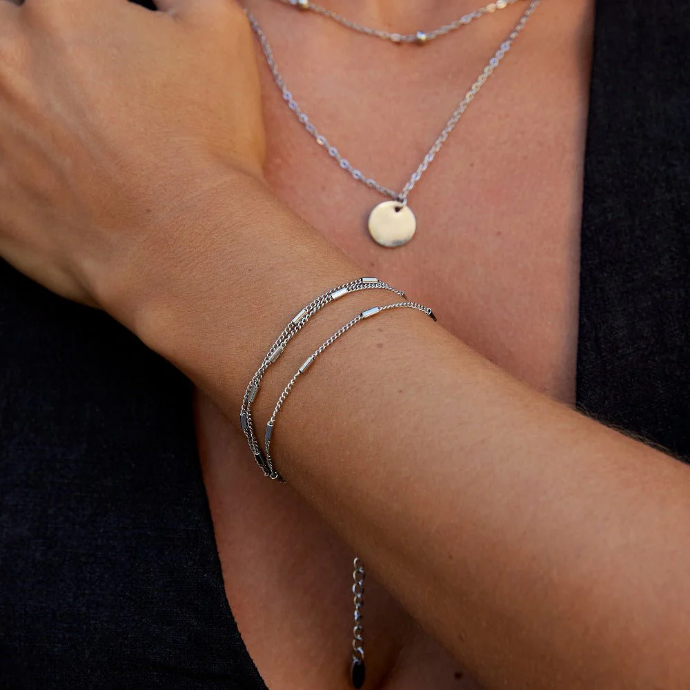 Layered Silver Alia Bracelet - Image 2