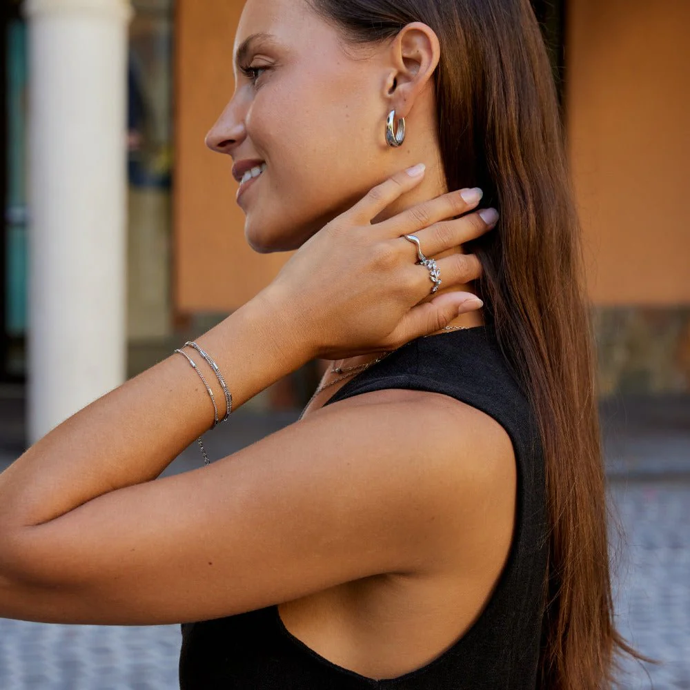 Layered Silver Alia Bracelet - Image 4